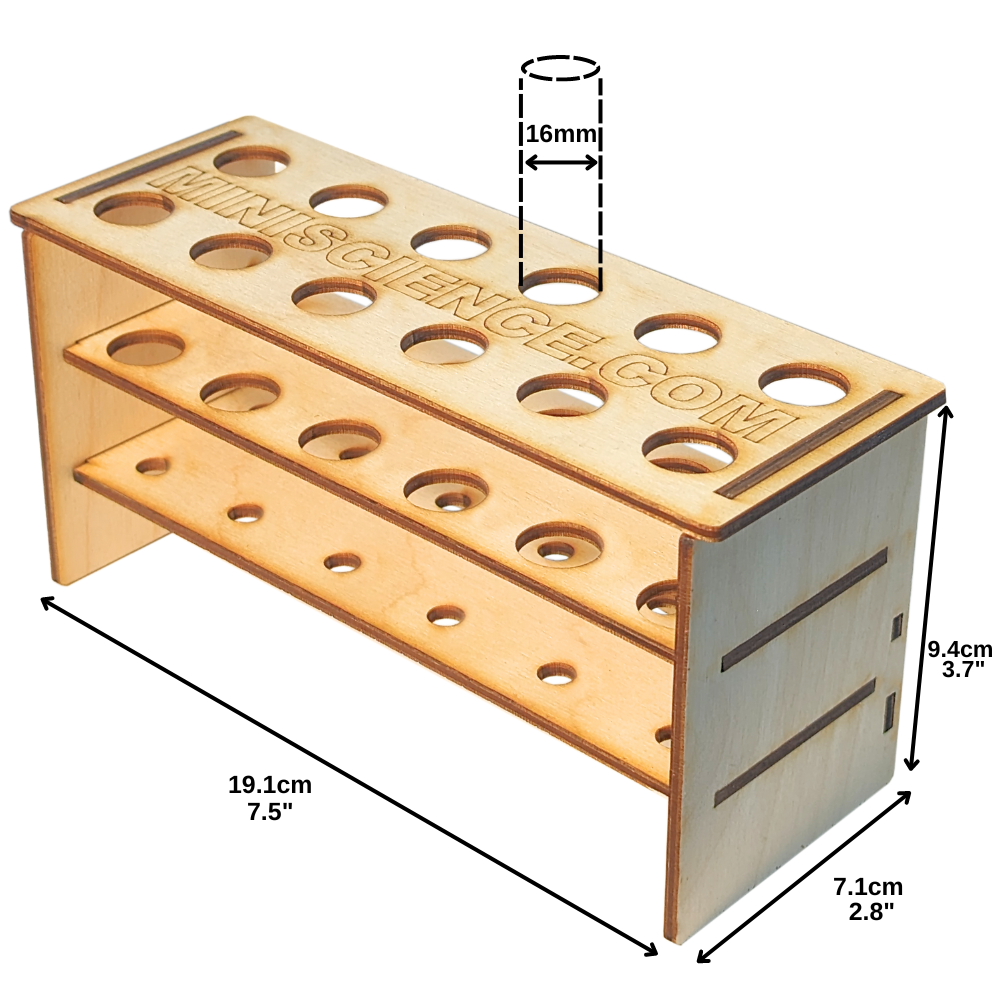 Test Tube Rack, Customizable Logo, 12 Holes, 16mm