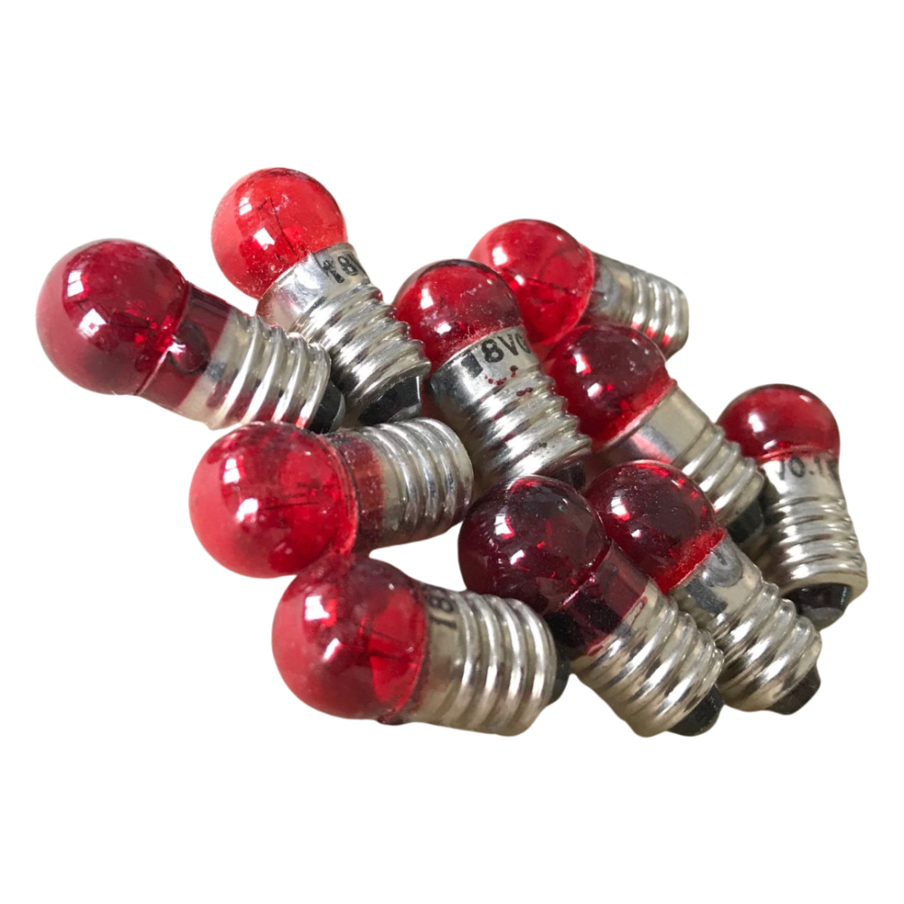 Red Light Bulb, E10, 18V, 0.15A