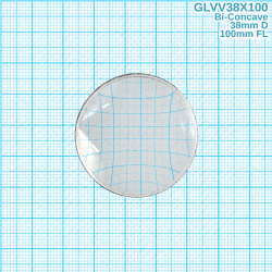Bi-Concave 38 mm Diameter Fl 100 mm