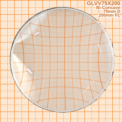 Lenses Spherical, Unmounted, Bi-Concave 75 mm Diameter FL 200 mm